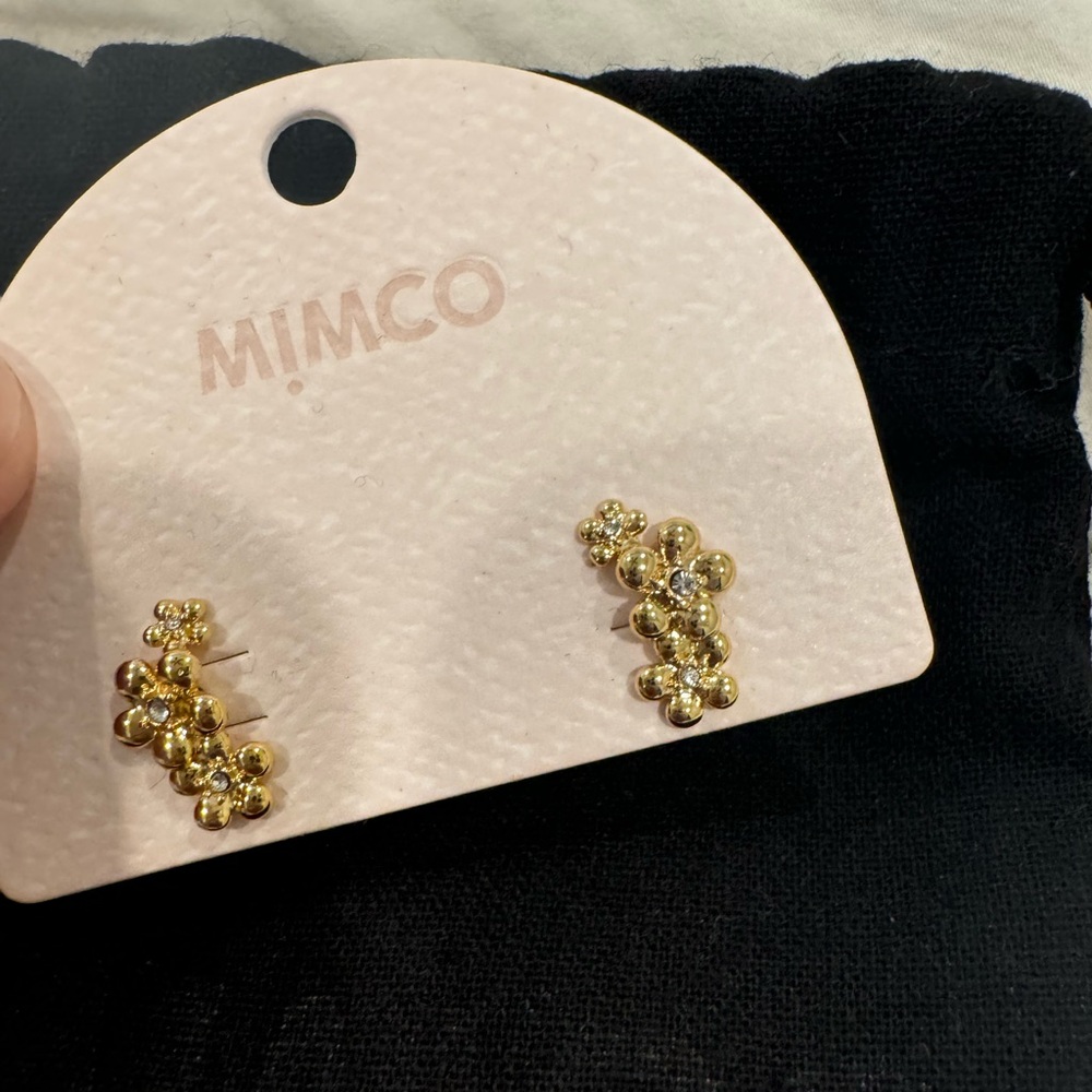 Mimco Gold Floral Earrings